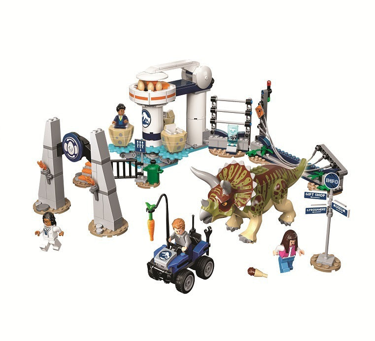 Jurassic dinosaur building block toy