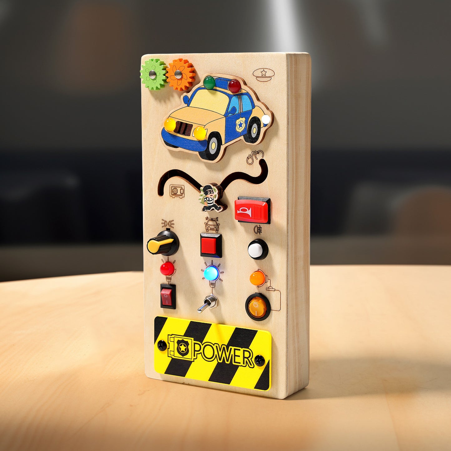 Nordic Baby Wooden Steering Wheel Puzzle Toy