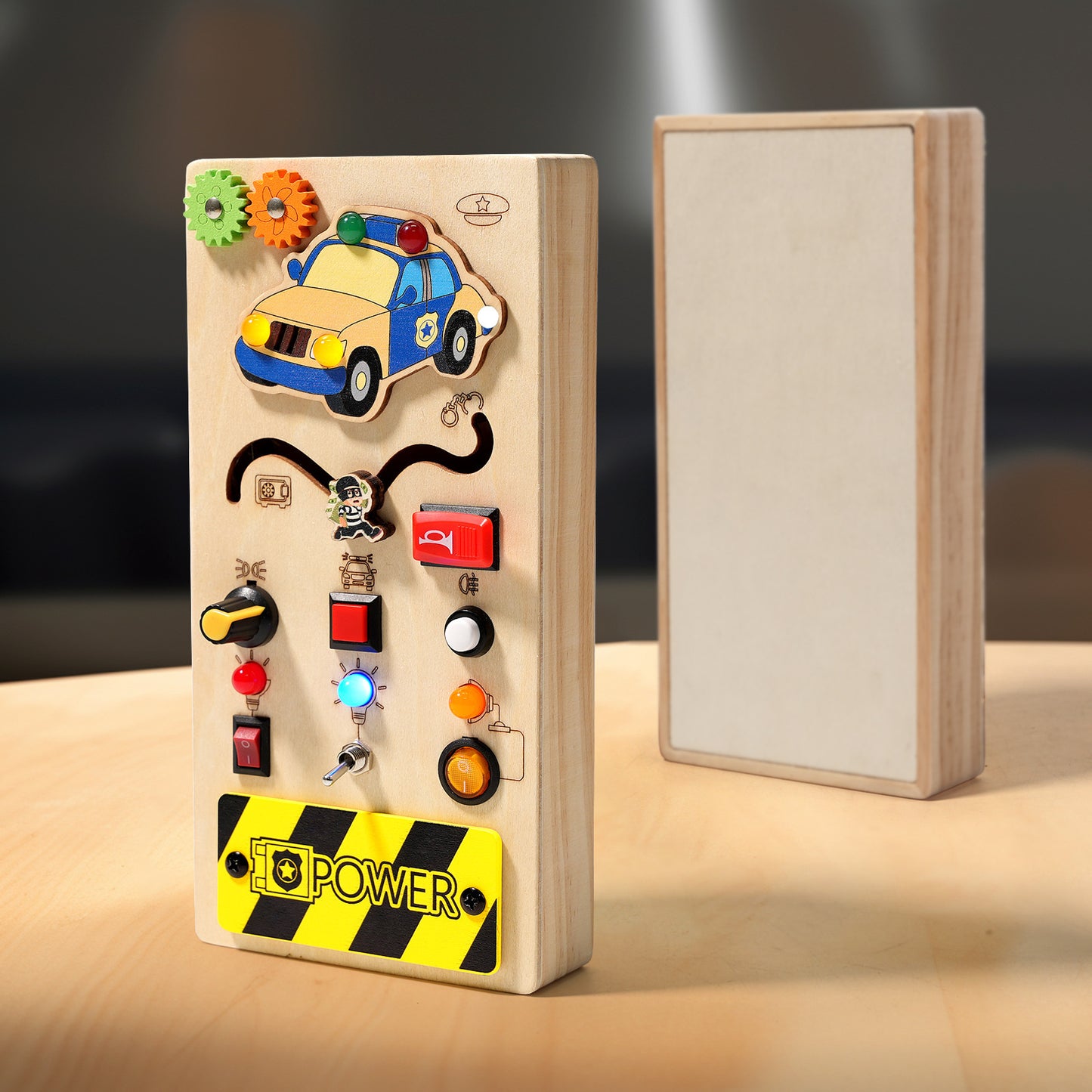 Nordic Baby Wooden Steering Wheel Puzzle Toy