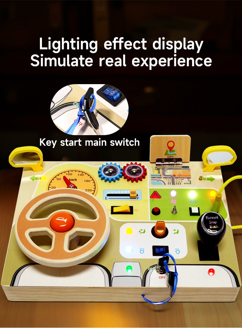 Nordic Baby Wooden Steering Wheel Puzzle Toy